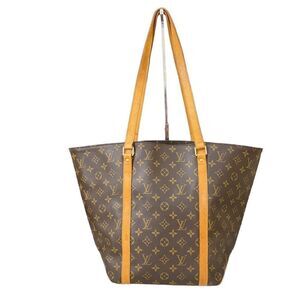 LOUIS VUITTON Monogram Sac Shopping Leather Tote Bag LVM28